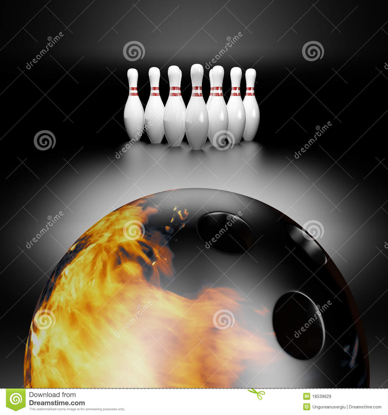 Fire Bowling Ball Royalty Free Stock Images   Image  18539629