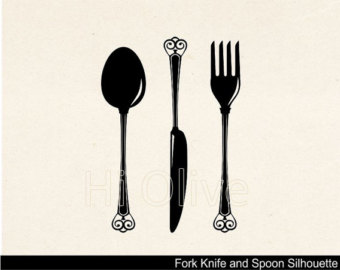 Fork Clip Art Black And White Silhouette Clip Artutensil