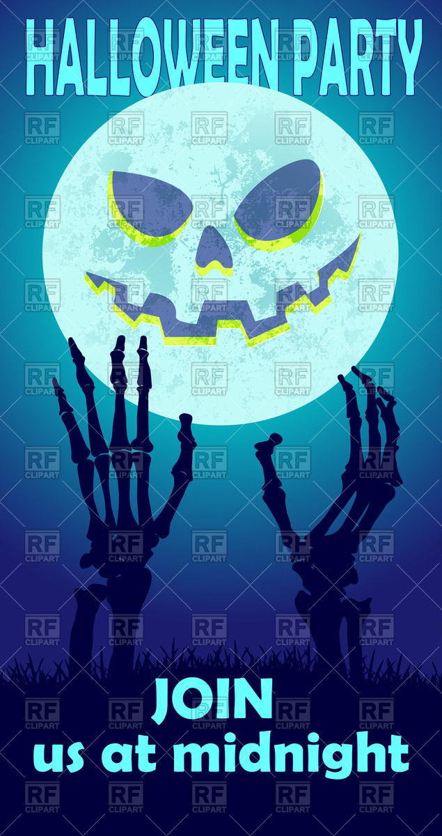 Halloween Invitation With Skeleton S Hands 72853 Download Royalty