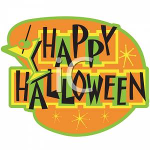 Happy Halloween Invitation A Martini With A Green Olive On The