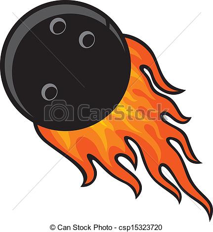 Illustration Of Bowling Ball In Fire Csp15323720   Search Clipart