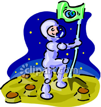 Man On The Moon Royalty Free Clipart Image