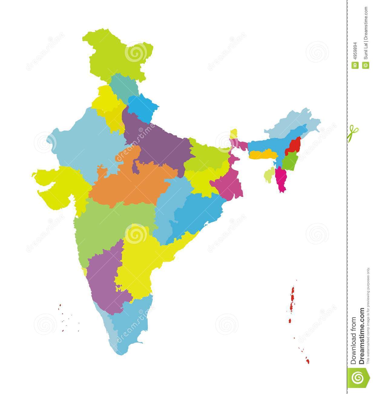 Map Of India  Authentic Stock Images   Image  4959894