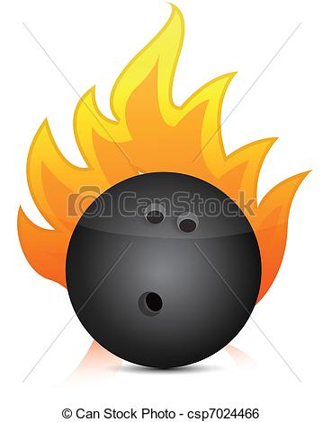 Of Bowling Ball On Fire Illustration Csp7024466   Search Clipart