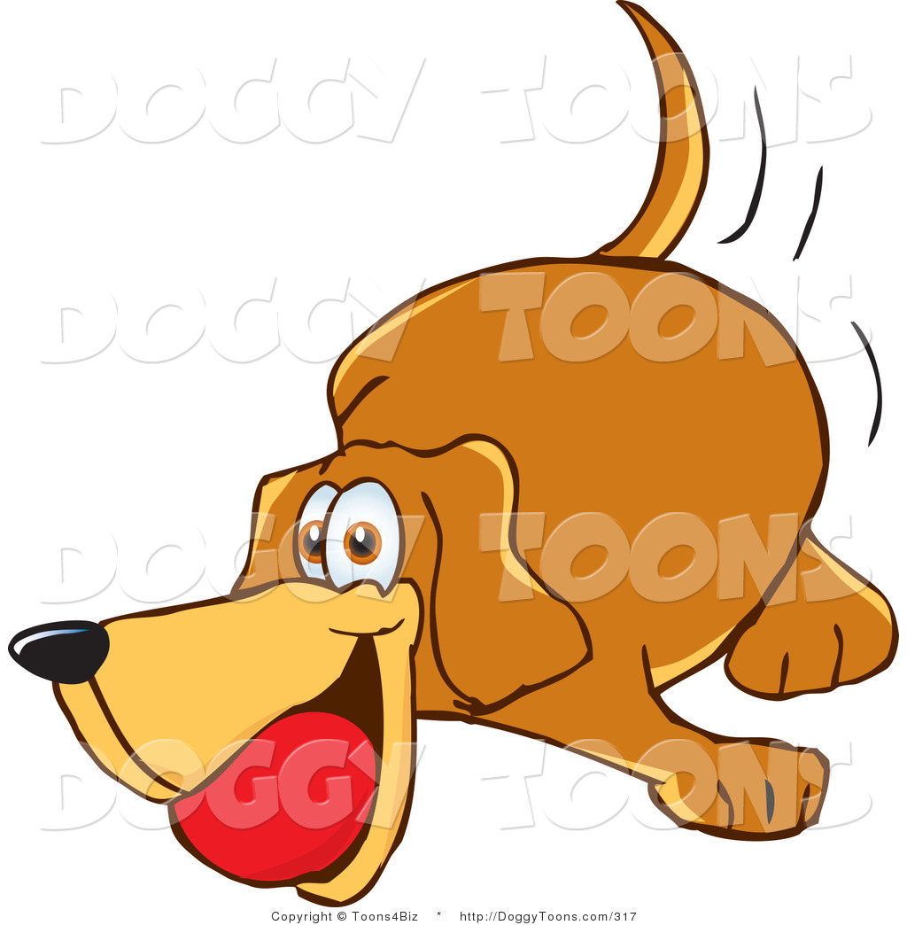 Preview  Doggy Clipart Of A Brown Dog Mascot Cartoon Character Chewing    