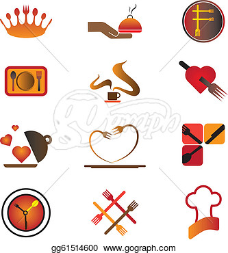 Restaurant Industry Related Food And Logo Icon  Clipart Drawing