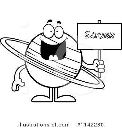 Saturn Clipart Black And White Royalty Free  Rf  Saturn
