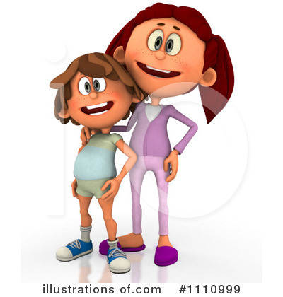 Siblings Clipart  1110999 By Andresr   Royalty Free  Rf  Stock