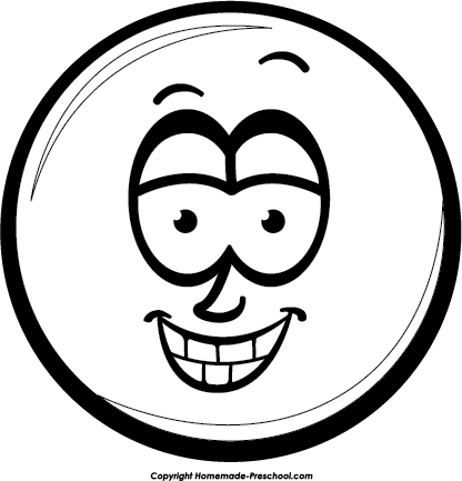 Smiley Face Wink Bw Clipart Smiley Face Black And White