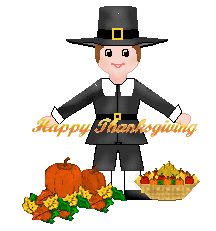 Thanksgiving Clip Art   Pilgrim Boy   Happy Thanksgiving Title