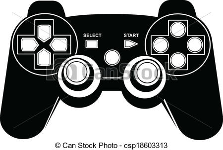 Vector Clip Art Of Game Pad   Game Controller Isolated On A White    