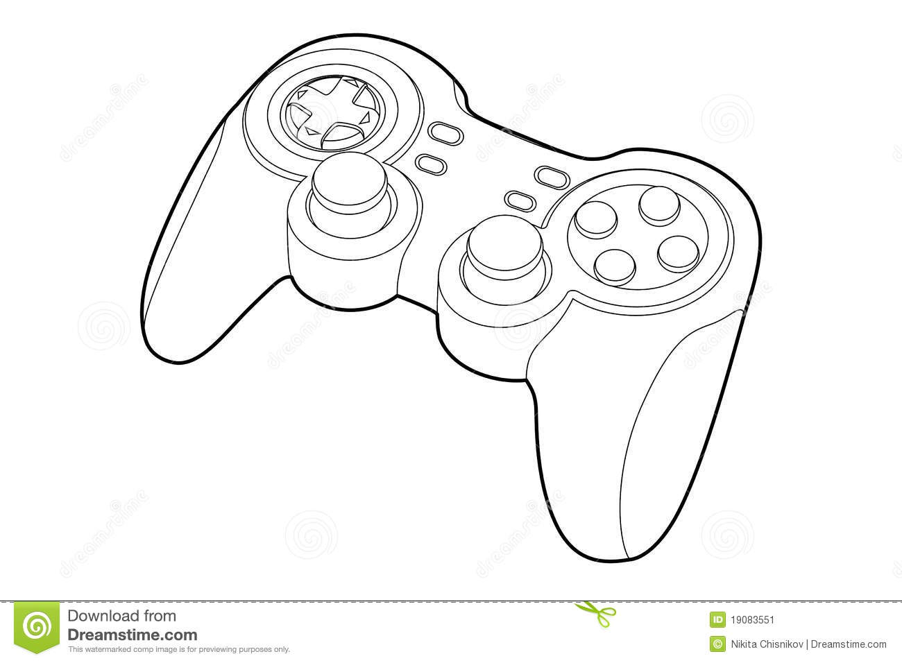 Video Game Controller Clip Art Black And White Black Outline Gamepad    