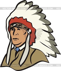 American Indian   Royalty Free Vector Clipart
