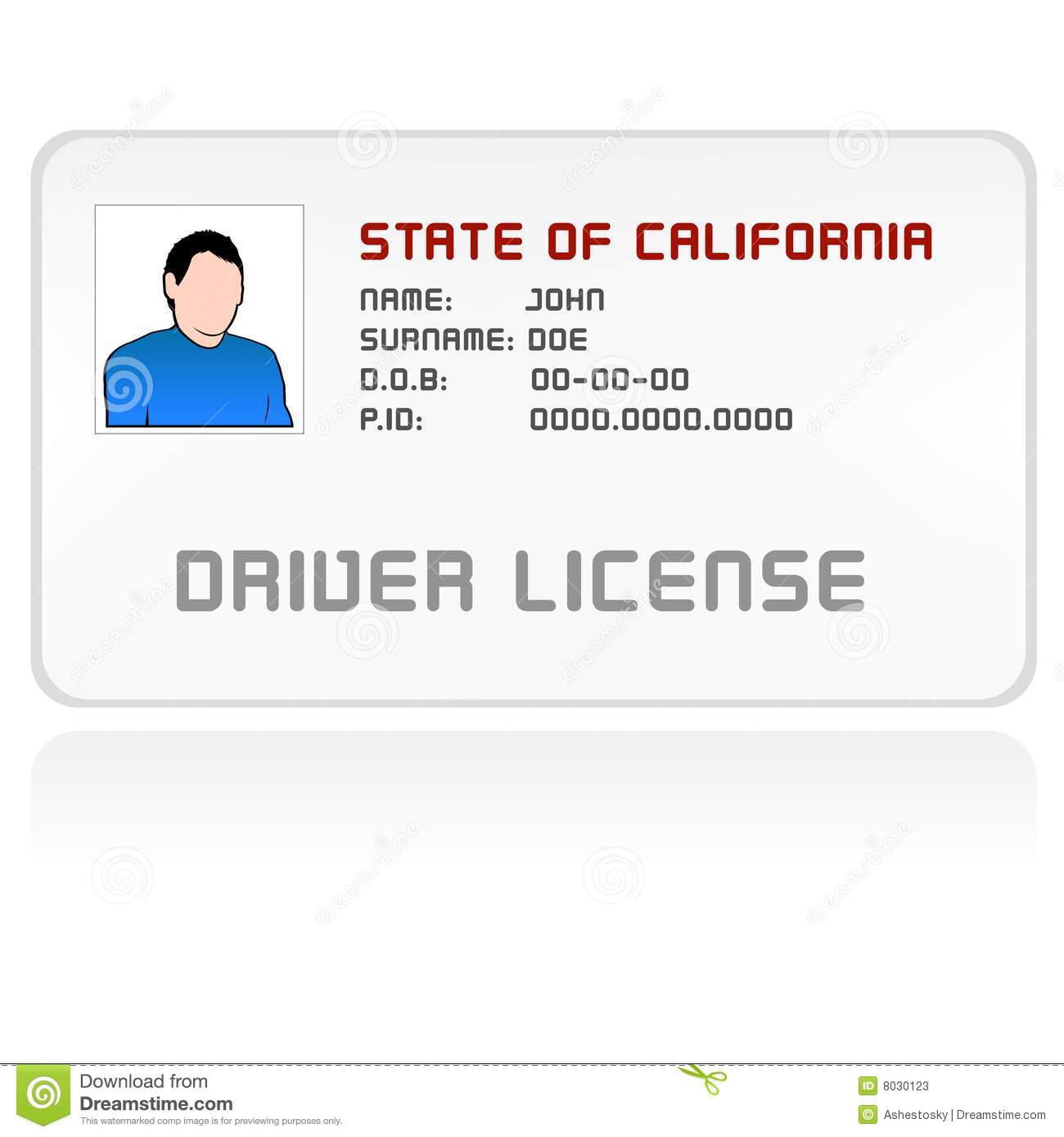 Blank Drivers License Vector Driver License Card