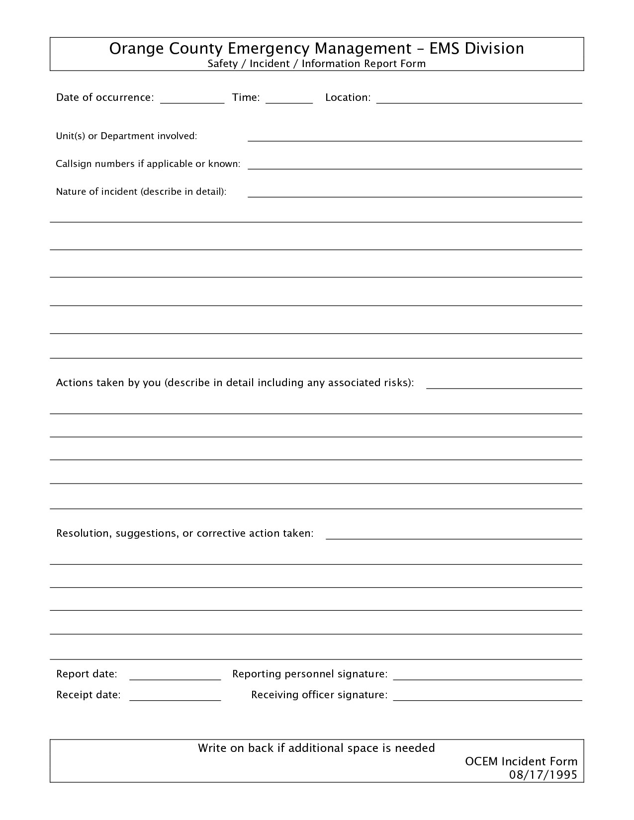 Blank Police Incident Report Form #cpRjc21 - Clipart Suggest Within Blank Police Report Template