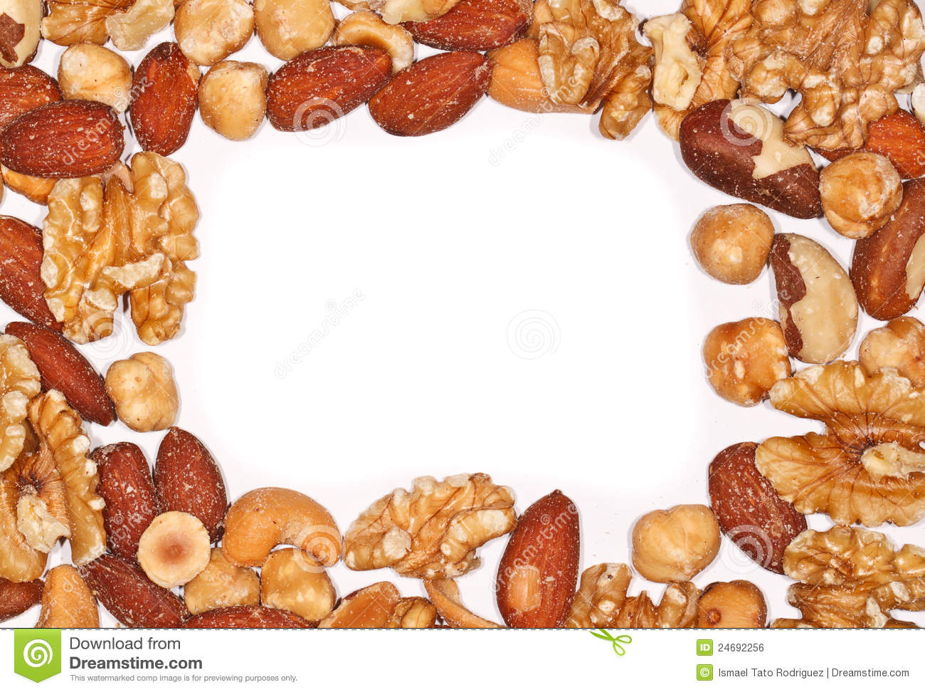 Border Of Mixed Nuts Royalty Free Stock Image   Image  24692256
