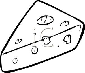 Cheese Wedge Clip Art Black And White