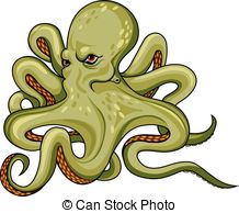 Clip Art Vector And Illustration  1022 Octopus Tentacles Clipart