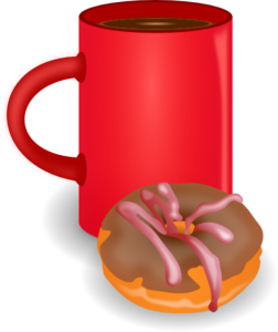 Coffee And Doughnut Clip Art At Clker Com   Vector Clip Art Online