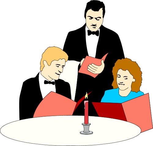Couple Ordering Food In A Restaurant  Dinner Menu Waiter Restaurant