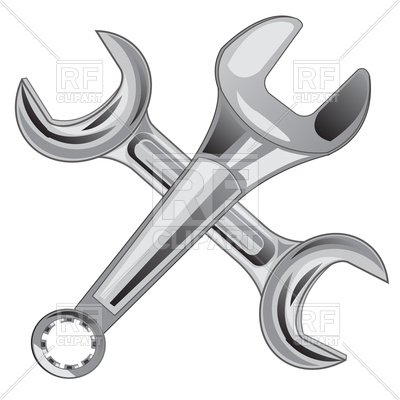 Crossed Wrenches 94512 Objects Download Royalty Free Vector Clipart    