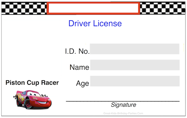 Drivers License Template Colouring Pages