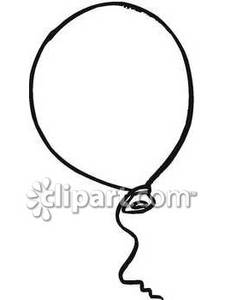 Outline Of A Balloon   Royalty Free Clipart Picture