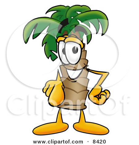 Palm Tree Mascot Cartoon Character Pointing At The Viewer By Toons4biz