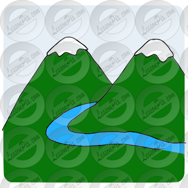 Picture For Classroom   Therapy Use   Great Mountain Stream Clipart