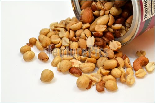 Picture Of Open Can Of Mixed Nuts  High Resolution Photograph At
