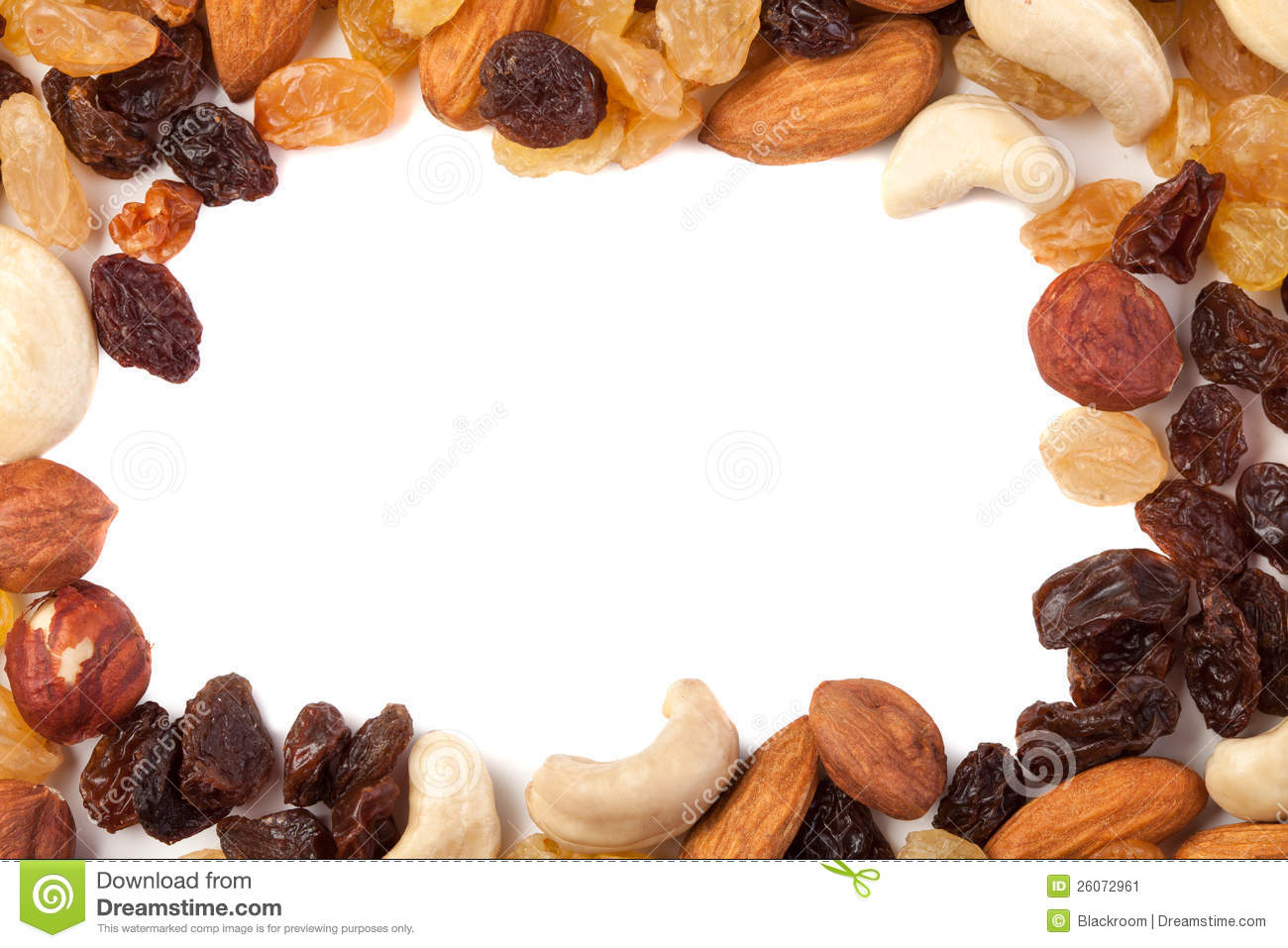 Raisins And Nuts Border Stock Image   Image  26072961