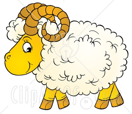 Sheep Face Profile Clipart