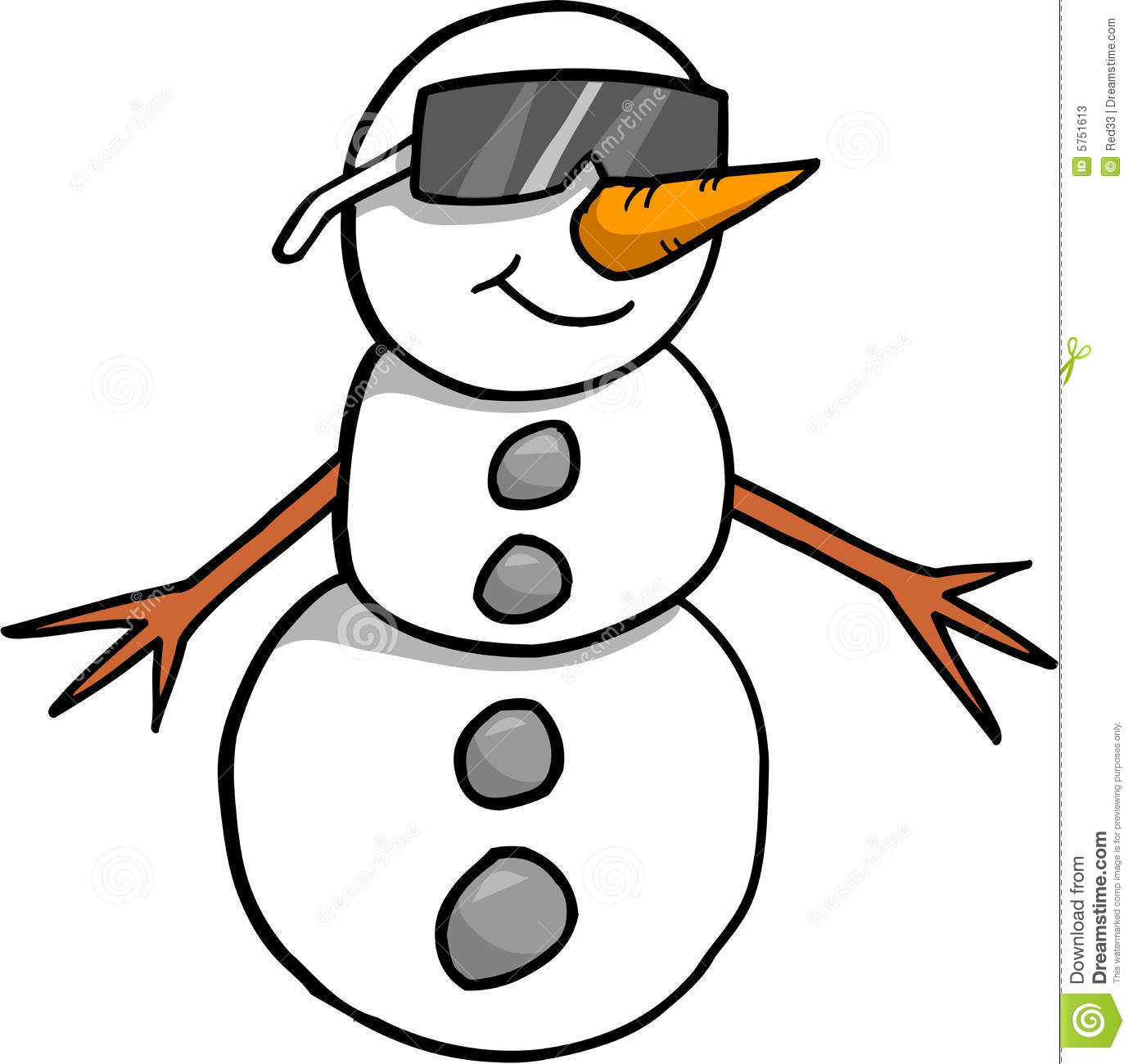 Snowman Vector Illustration Stock Photos   Image  5751613