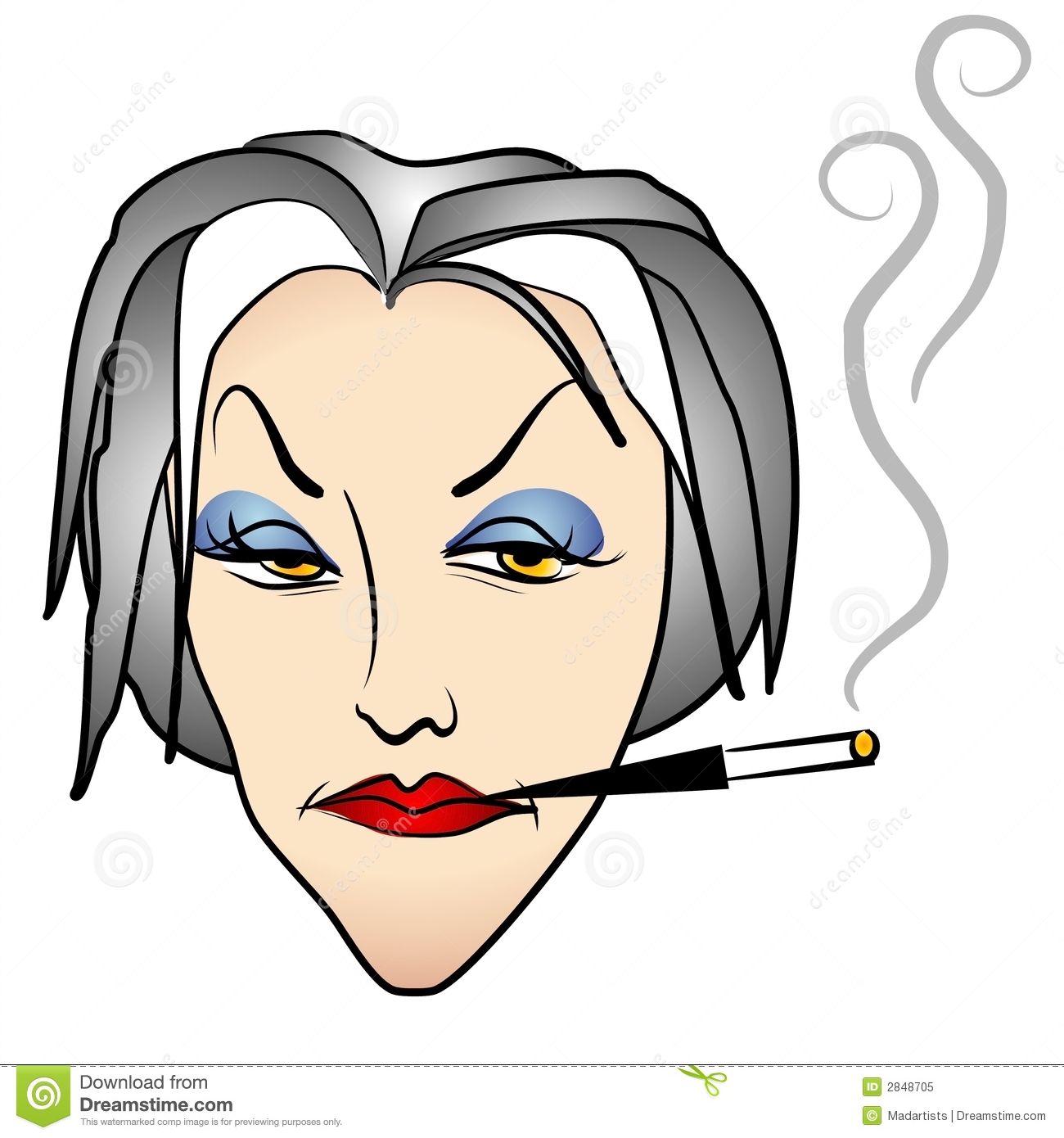 Ugly Evil Old Woman Smoking Royalty Free Stock Photo   Image  2848705