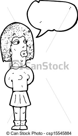 Vector Of Cartoon Ugly Woman With Speech Bubble Csp15545884   Search