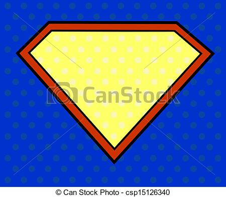 Vector Of Super Hero Shield In Pop Art Style Csp15126340   Search Clip