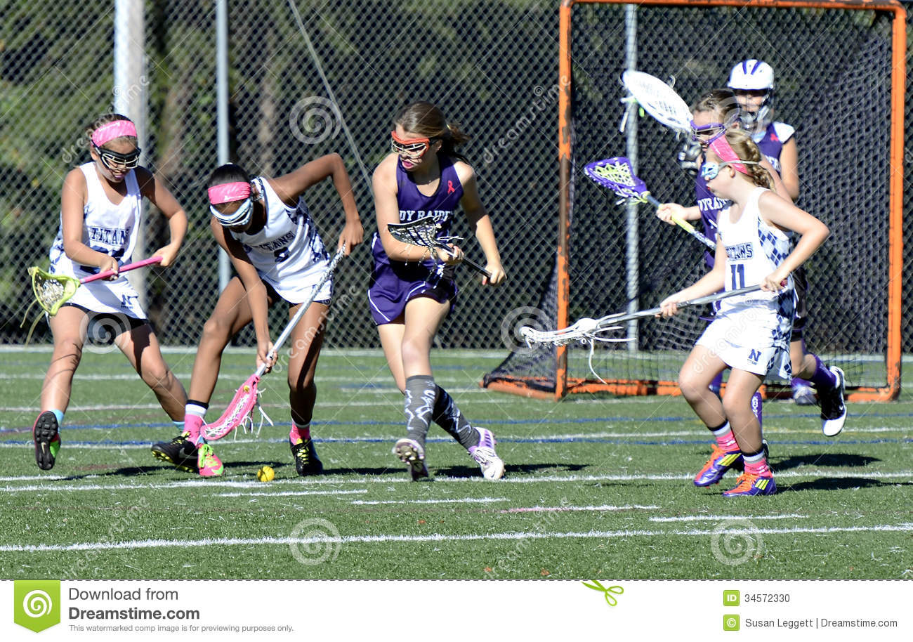 Young Girls Playing Lacrosse October 20 2013 In Cumming Ga The
