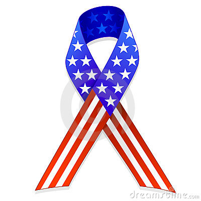 An Illustration Of A Ribbon Shaped American Flag  Shadow Placed On