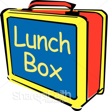 Big Bright Lunch Box With Words   Children S Church Clipart