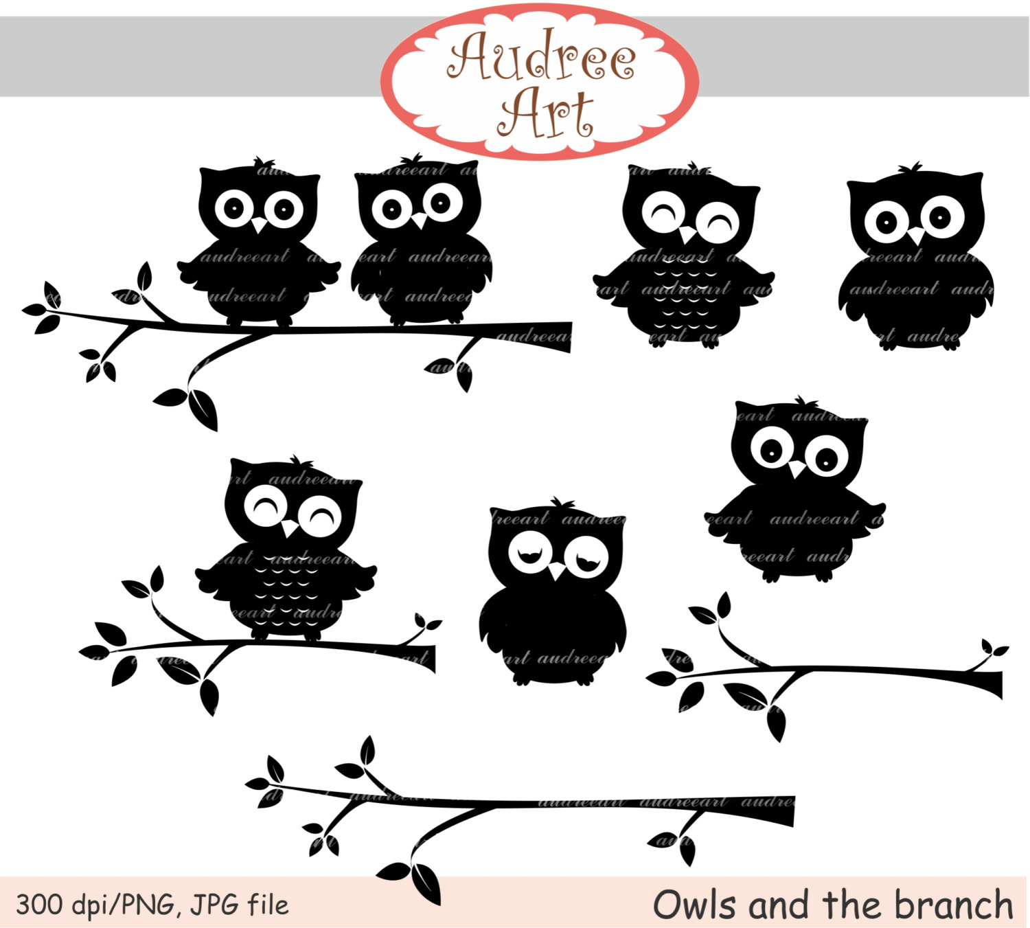 Black Owl Clipartowls Clip Art Silhouette Owls By Audreeartclipart