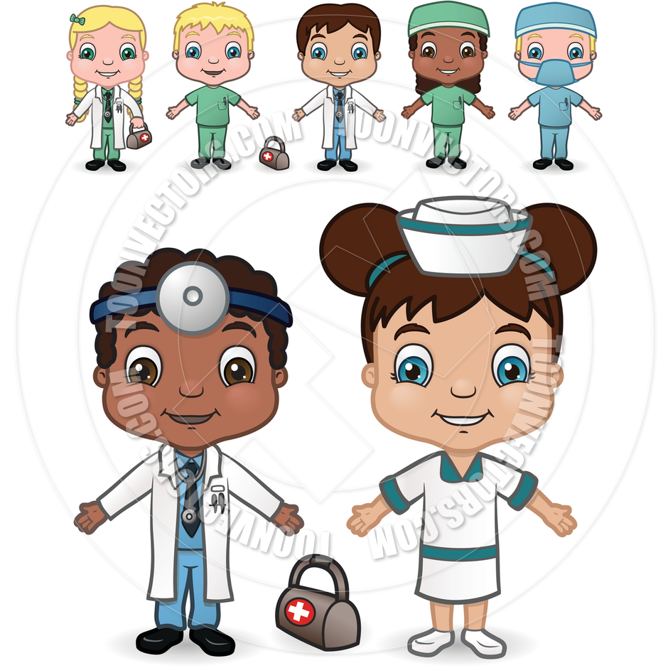 Children Doctors And Nurses By Meshaq2000   Toon Vectors Eps  9331