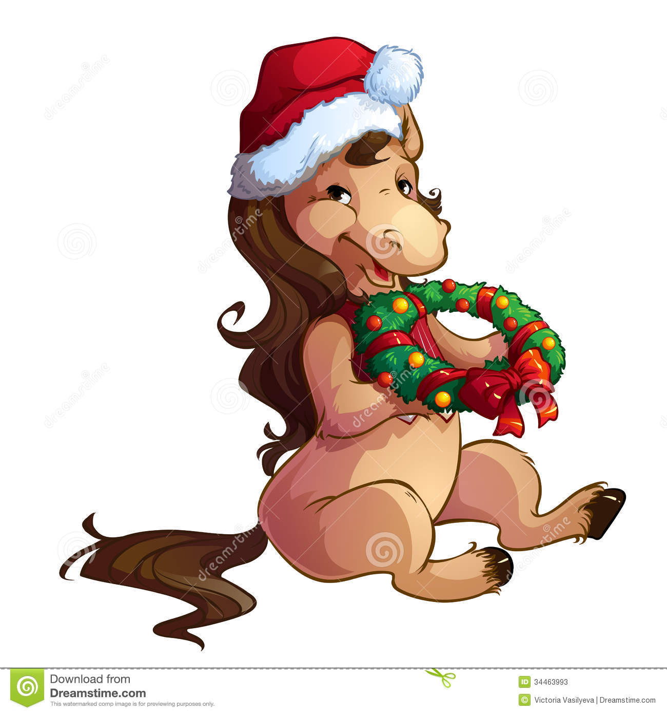 Christmas Horse Stock Photos   Image  34463993