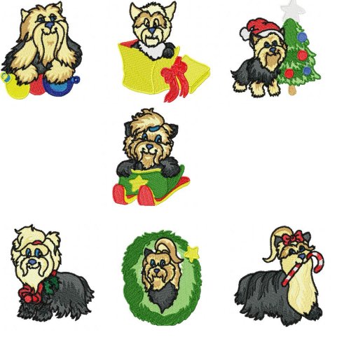 Christmas Yorkie    24 00   Sharsations Embroidery Your Embroidery