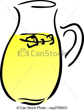 Clipart Of Pitcher Of Lemonade   A Pitcher Of Lemonade Retro Hand