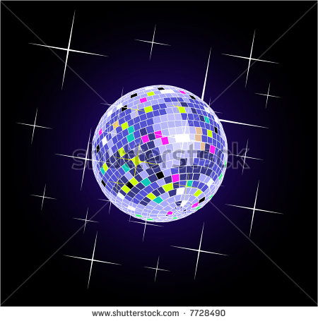 Color Disco Ball Vector Holiday Background   Stock Vector