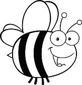 Cute Bee Clipart Black And White   Clipart Panda   Free Clipart Images