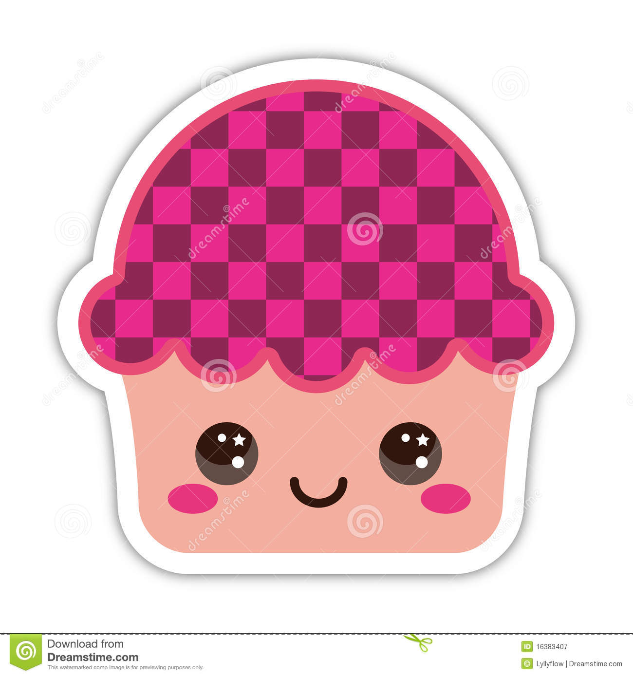 Cute Cupcakes With Faces Clipart Smiling Cute Cupcake Royalty Free    