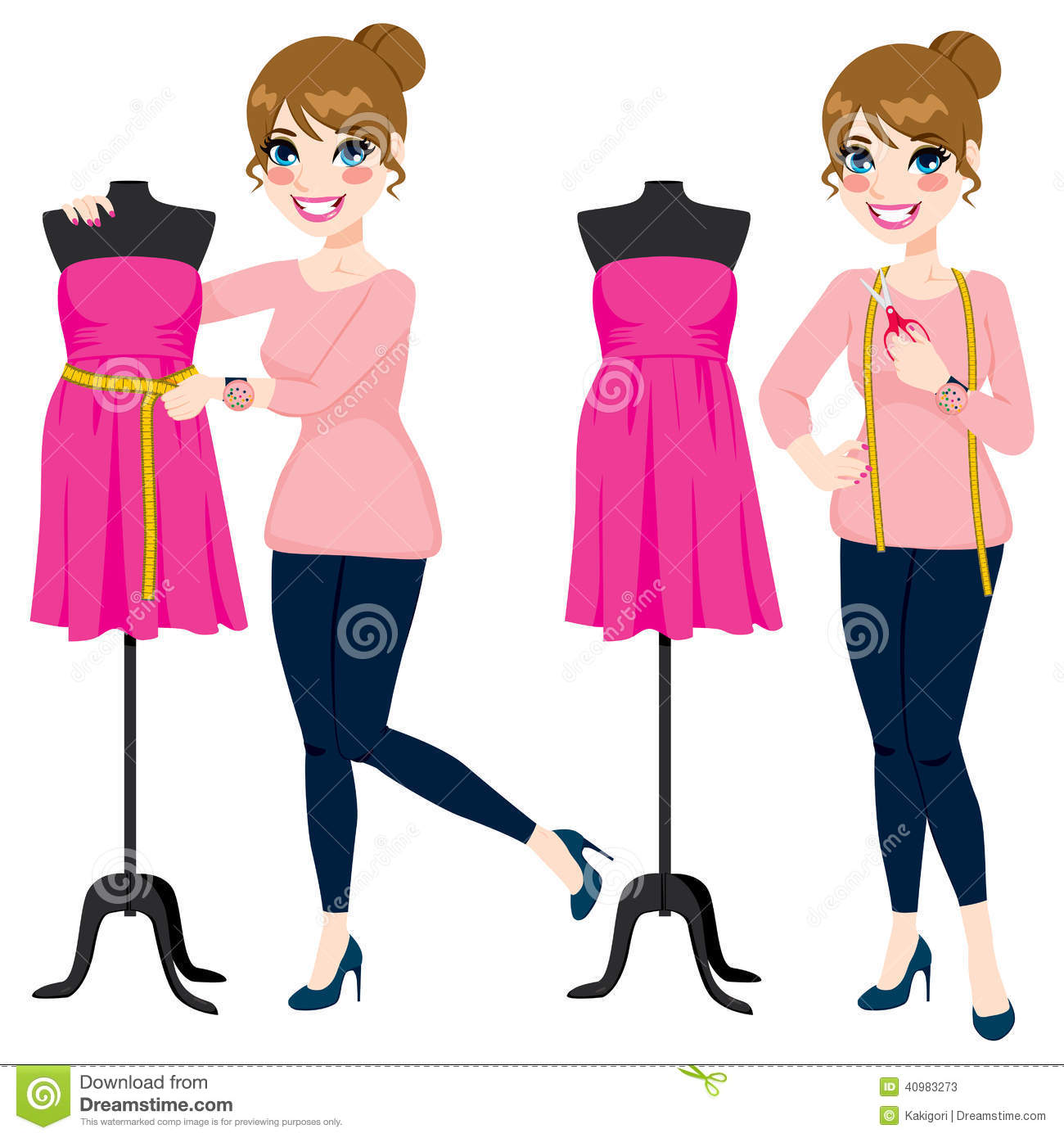 Fashion Designer Woman Stock Vector   Image  40983273