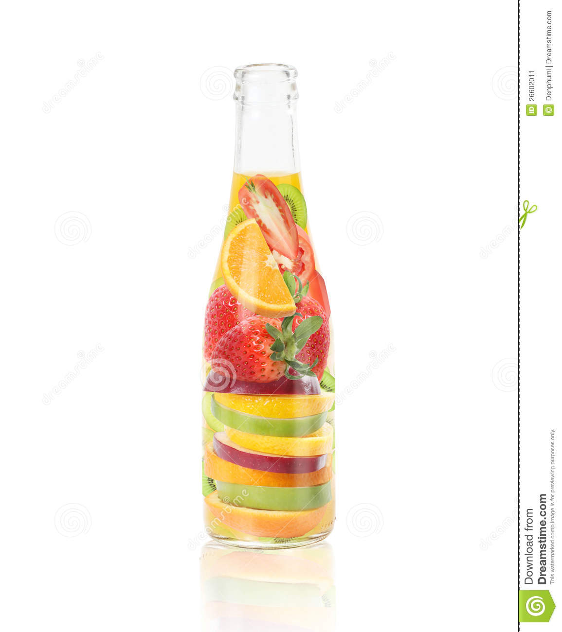 Fruit Juice Vitamin Bottle Stock Image   Image  26602011
