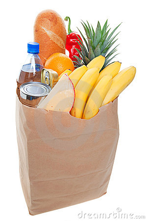Full Grocery Bag Royalty Free Stock Photography   Image  17043627
